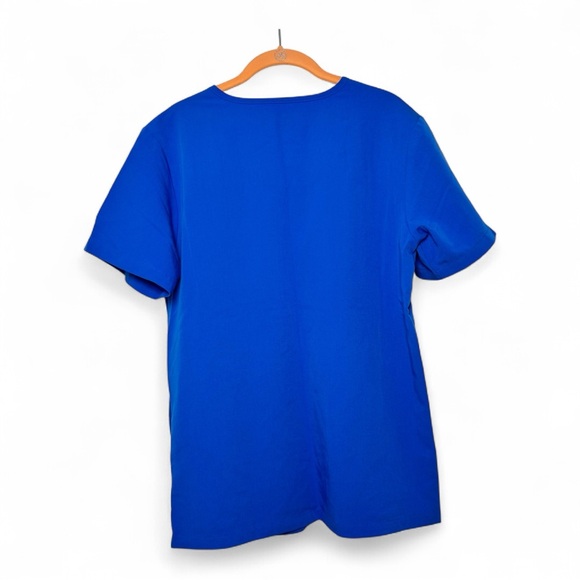 FIGS Chisec Men’s Small Royal Blue V-Neck 3 Pocket Scrub Top - Picture 4 of 11